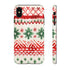 Watercolor Study of Christmas Patterns - Impact Resistant Phone Case iPhone XS MAX Matte